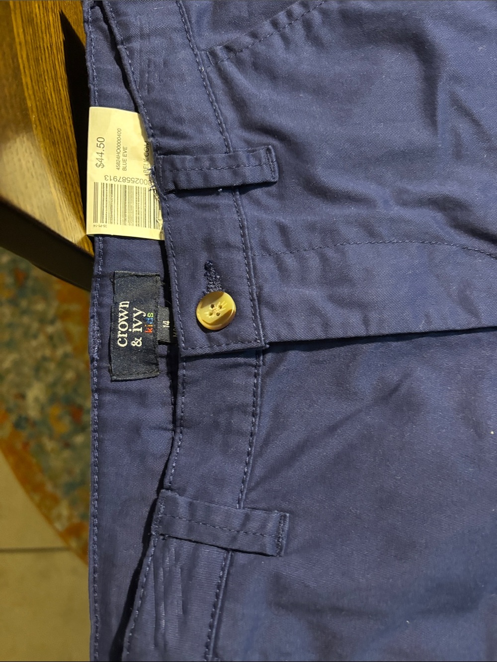 crown & ivy boys Dark Navy Chino Pants